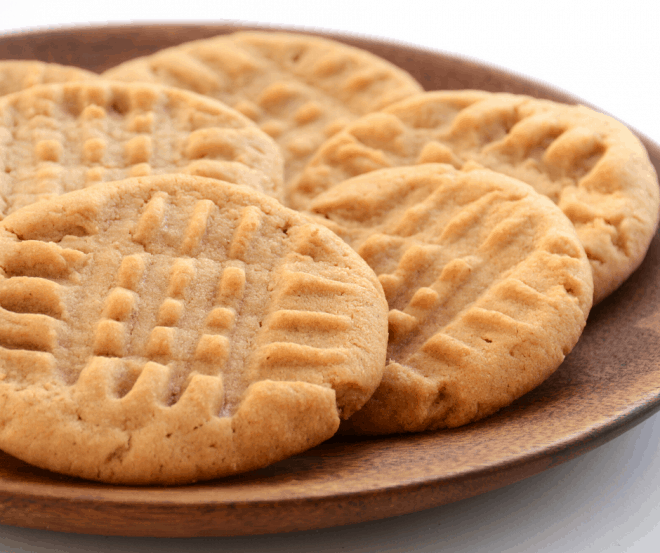 Peanut Butter Cookies on Brown Tray