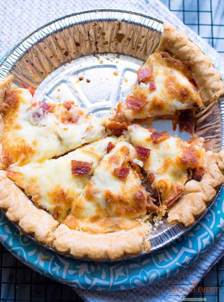 Slices of Baked BLT Pie