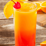 Tequila Sunrise Mocktail - No Tequila - just the pretty orange and red colors