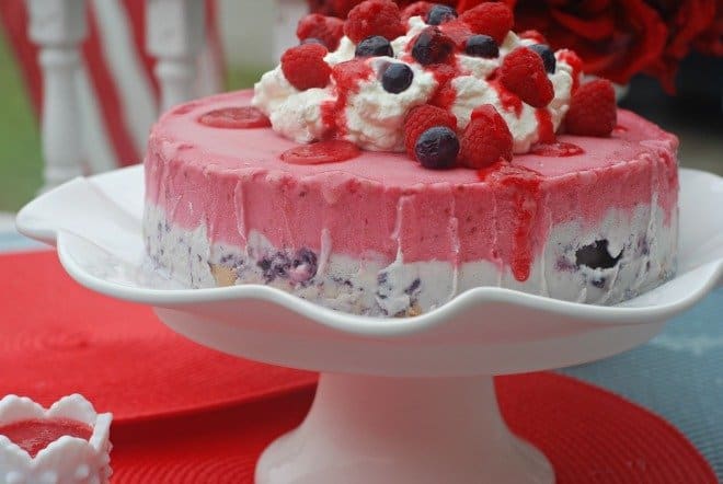 Red, White & Blue Ice Cream Cake