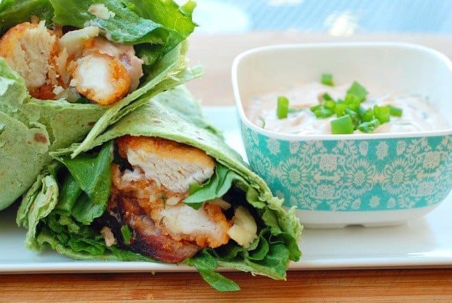 Tyson's Chicken Cordon Blue Wrap with Chipotle Dipping Sauce
