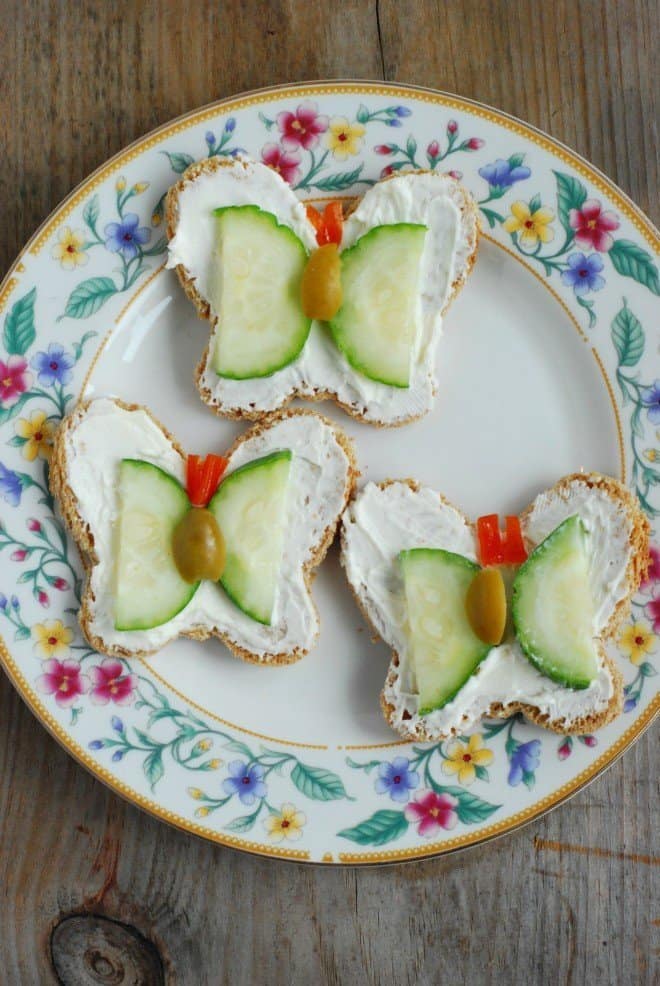 Pineapple-Shaped Tea Sandwiches - Butterfly Tea Sandwiches