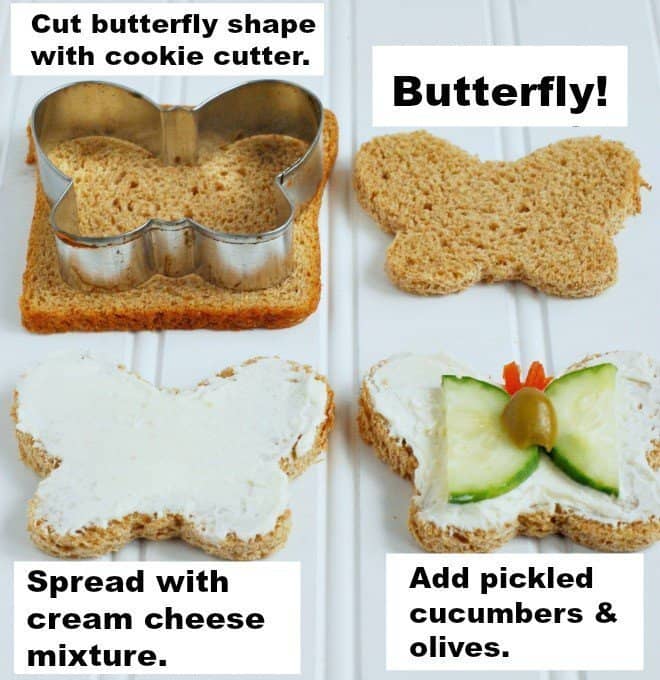 Butterfly Shaped Tea Sandwiches