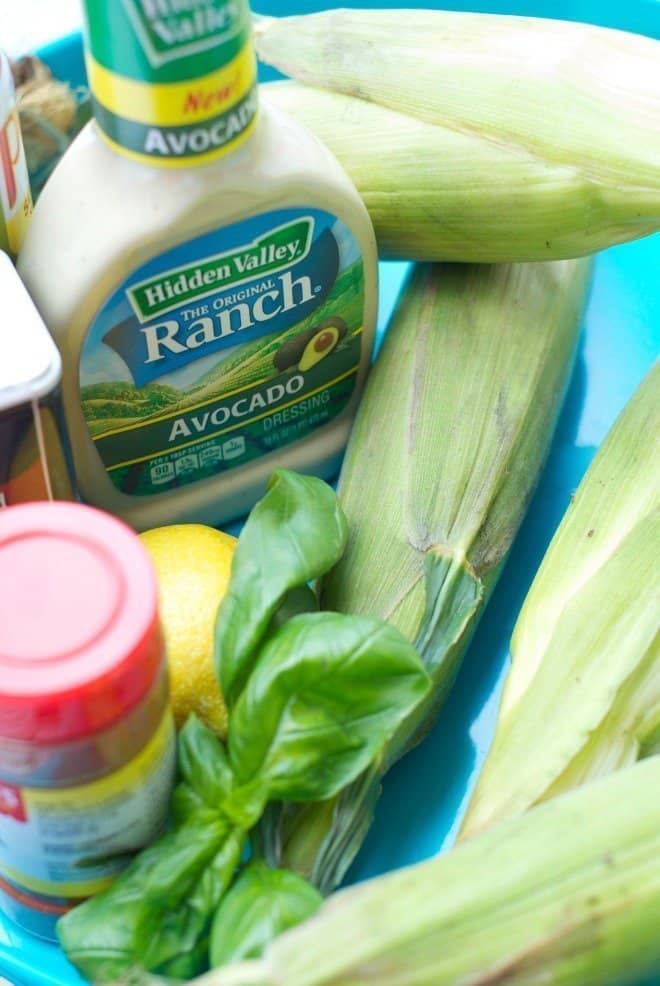 Avocado & Lime-Basil Corn on the Cob