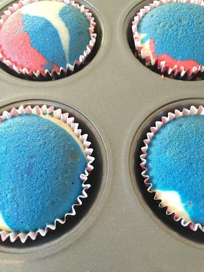 Red, White & Blue Cupcakes