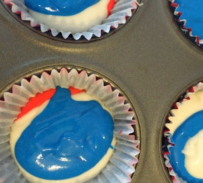 Red, White & Blue Cupcakes