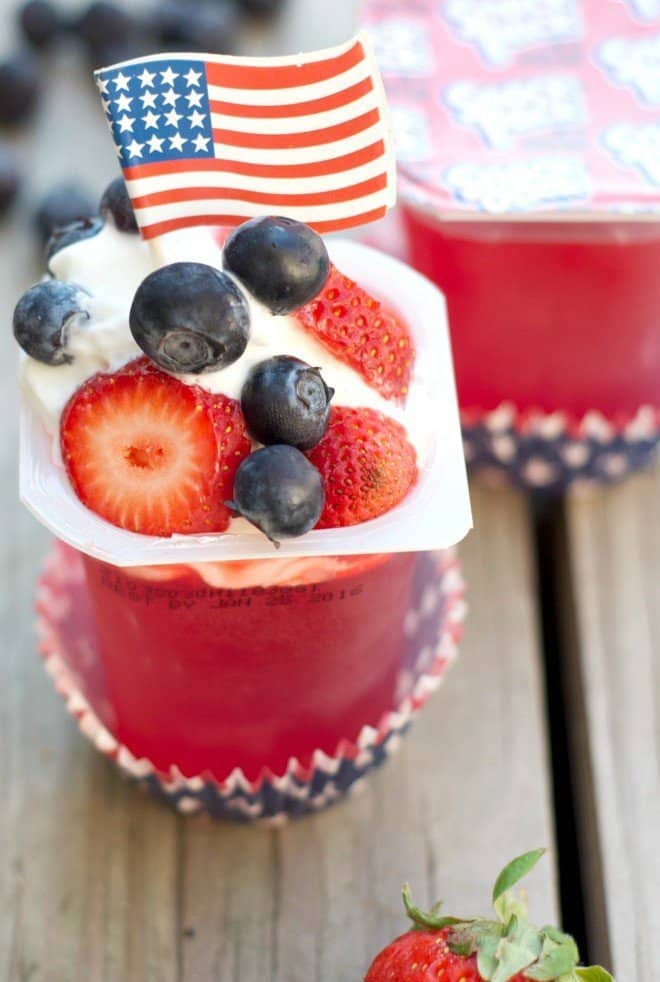 Red, White & blue Juicy Gels with Stars