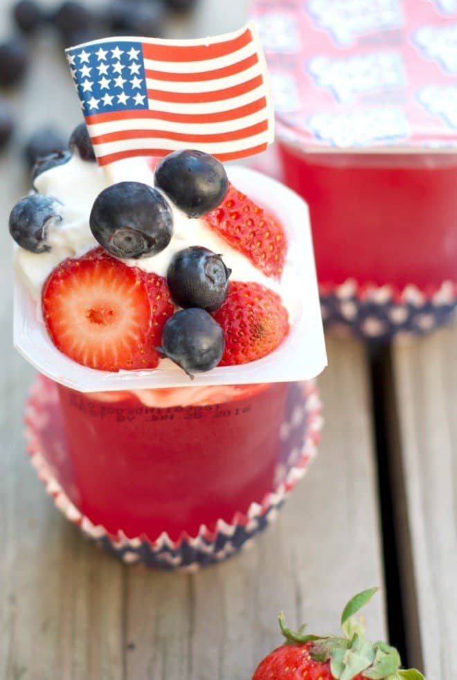 Red, White & blue Juicy Gels with Stars