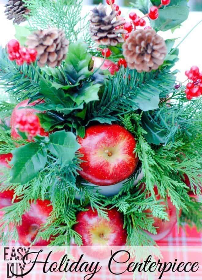 Easy DIY Apple Centerpiece for the Holidays