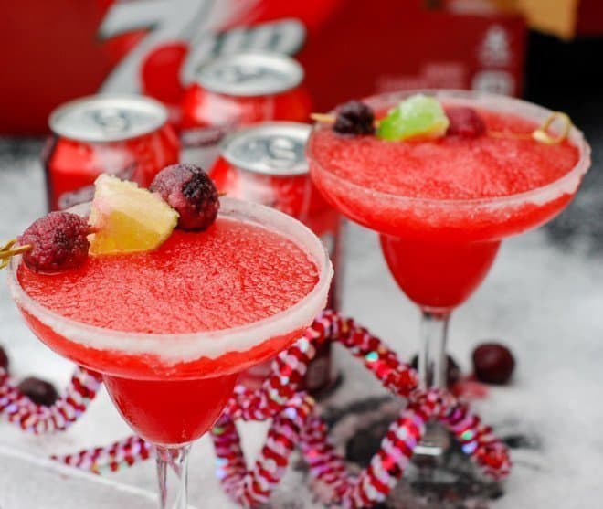 Easy Virgin Manhattan & Cherry Margarita Mocktail featuring Cherry 7UP®