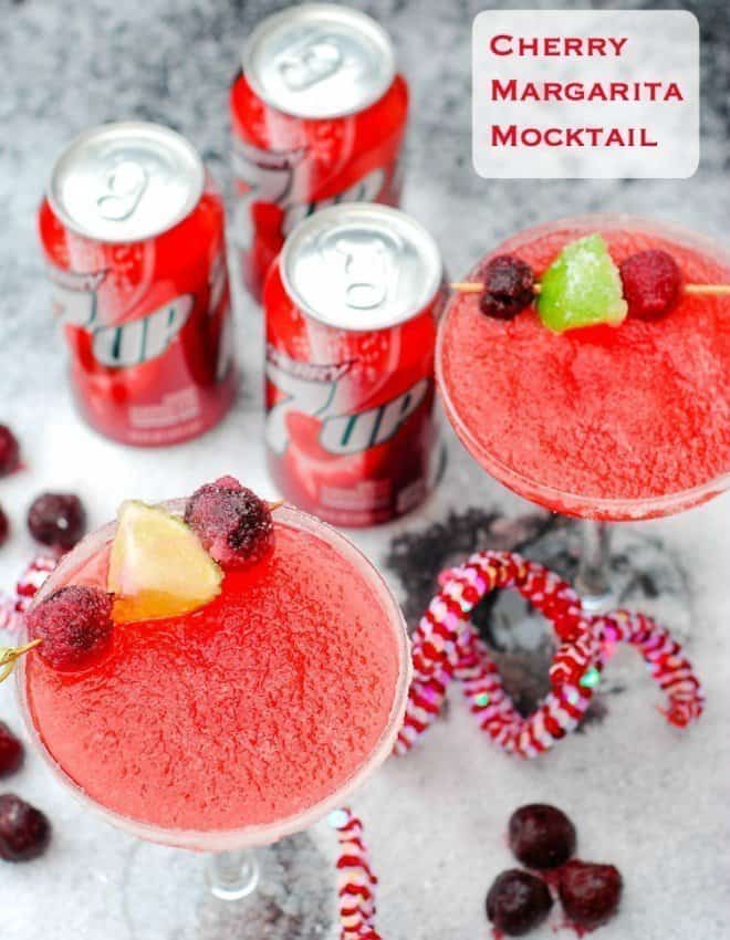 Cherry Margarita Mocktail featuring Cherry 7UP® - Behind the Scenes of a Food Blogger