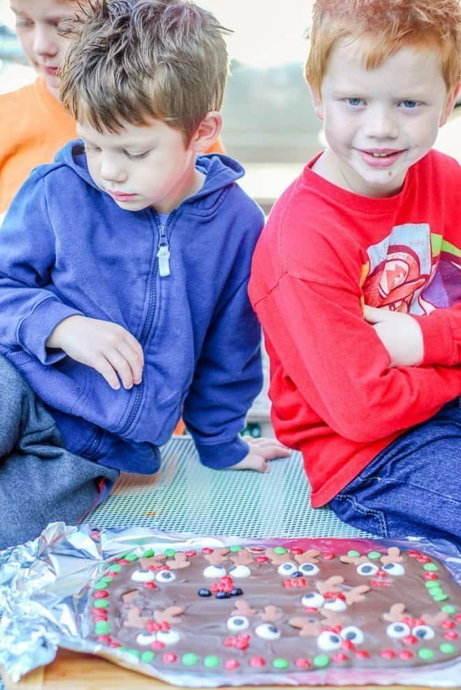 Rudolf the Red-Nosed Chocolate Bark