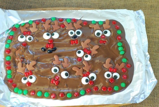 Rudolf the Red-Nosed Chocolate Bark