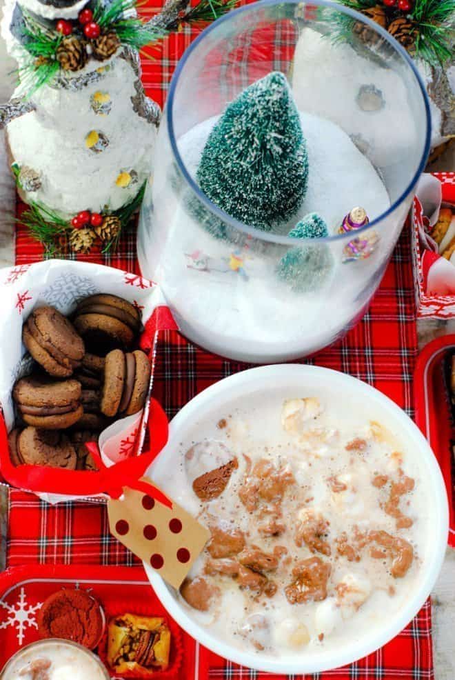 Here's the view from the top of my Cookie Exchange Party table!