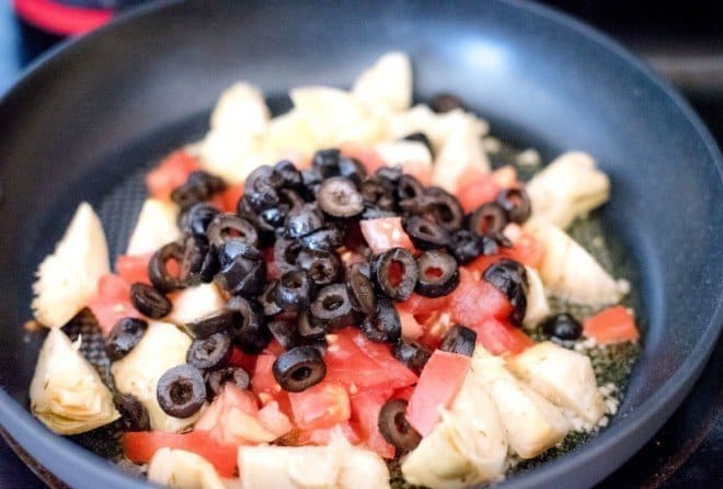 Grilled Chicken Rotini with Artichokes & Olives