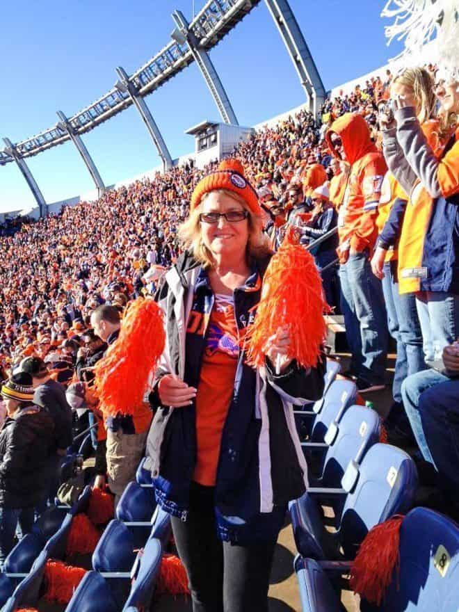 Melinda at the Denver Game