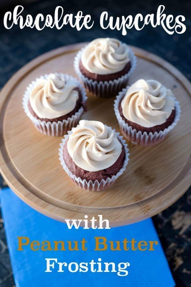 Chocolate Cupcakes with Peanut Butter Frosting is my go-to cupcake recipe! Delish!