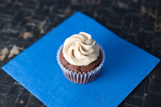 Chocolate Cupcakes with Peanut Butter Frosting