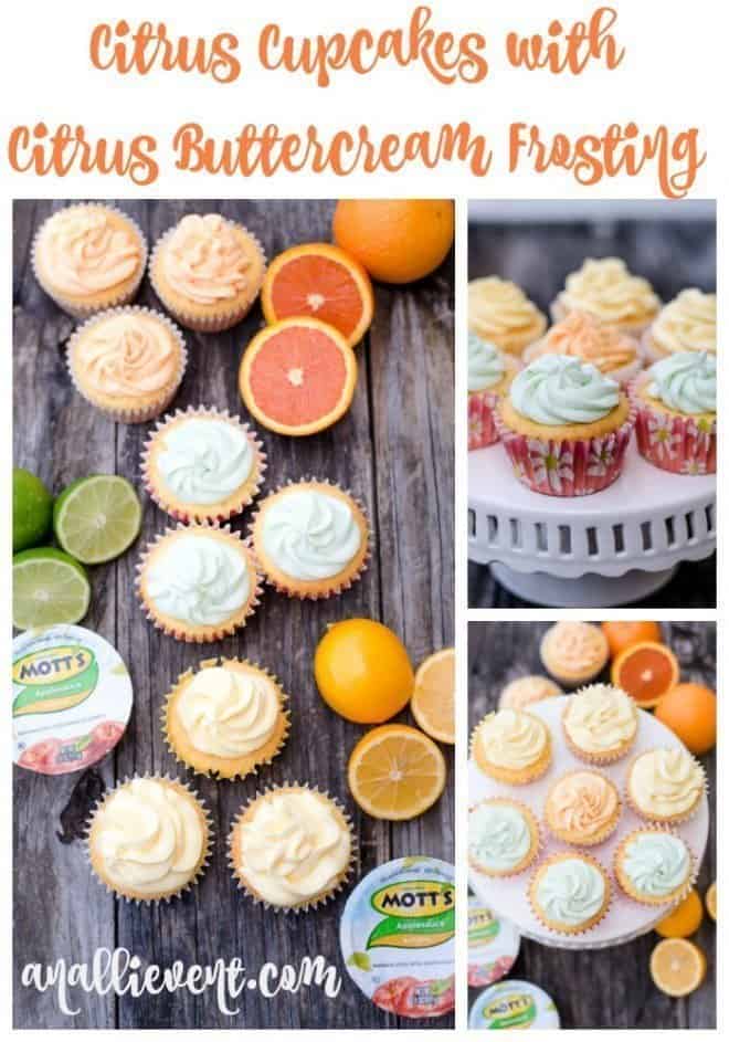 The frosting on these lemon, lime and orange cupcakes tastes like sherbet! I made all three flavors with one cake mix. My family voted these cupcakes the best ever!