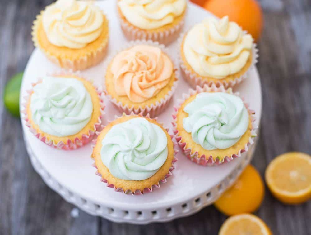 Citrus Cupcakes with Citrus Buttercream Frosting - An Alli Event