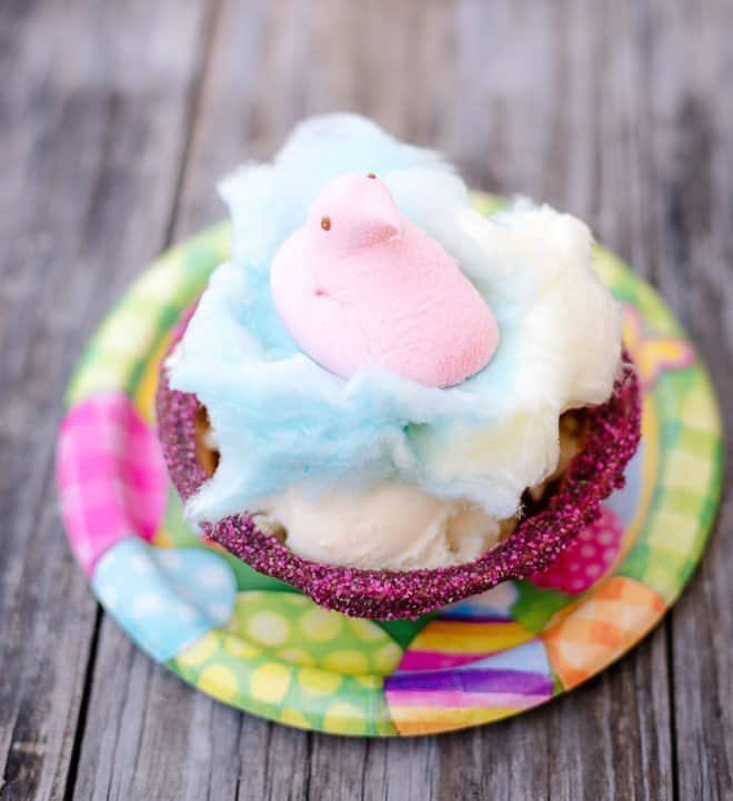 PEEPS Cotton Candy Easter Sundaes