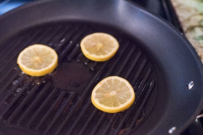 Grilled Lemons for the Grilled Rosemary Veal Chops