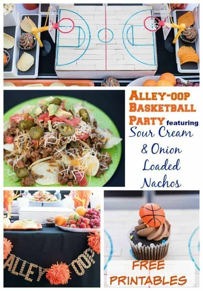 Sour Cream and Onion Loaded Nachos Basketball Party 