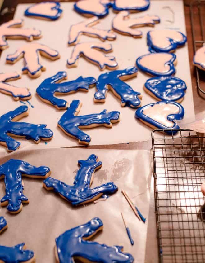 Nautical Themed Bridal Shower - making the cookies