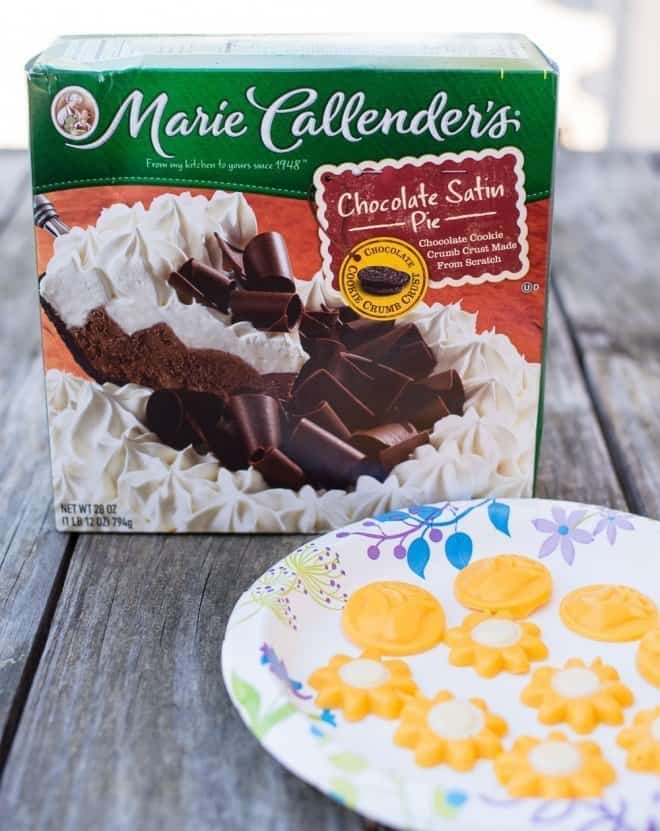 Marie Callender's Chocolate Satin Pie with Chocolate Flowers