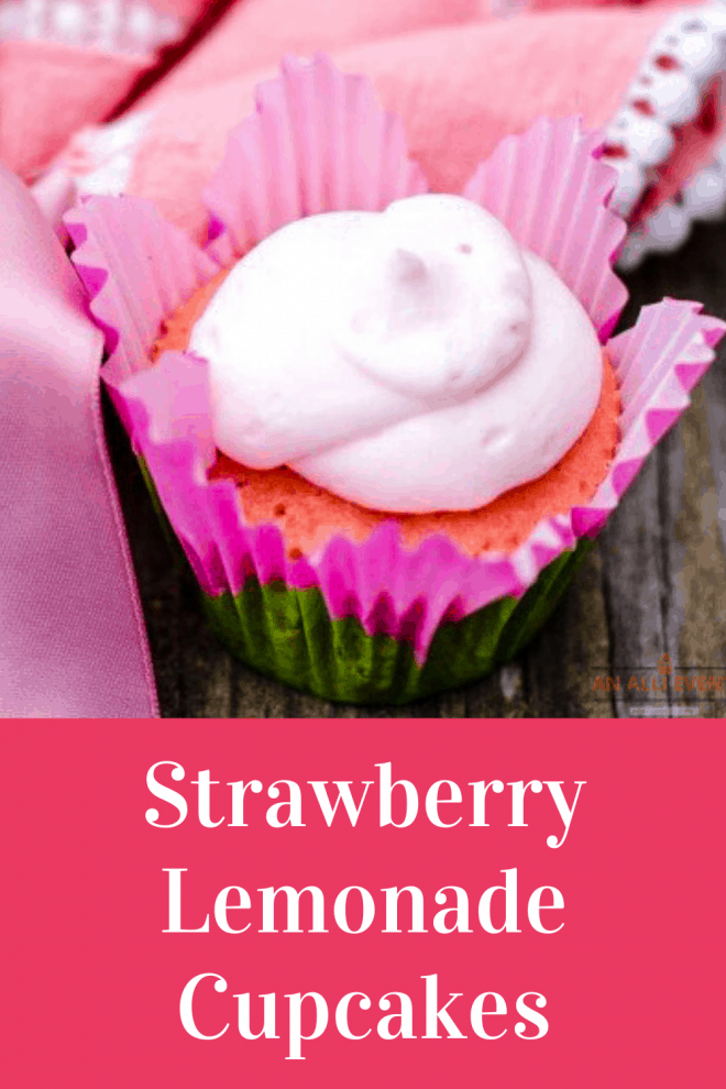 Strawberry Lemonade Cupcakes with Strawberry Frosting