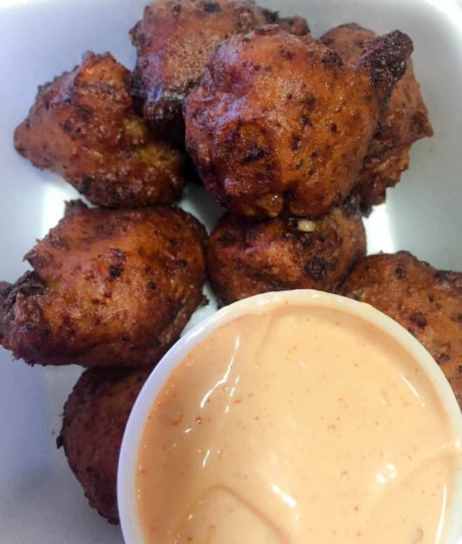 Conch Fritters served at Mr. Grouper's - Provo - Turks and Caicos