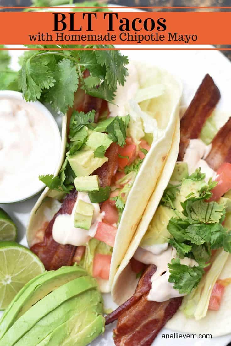 I kicked it up a notch when I took BLT's, ditched the bread and added a little spice. BLT Tacos with Chipotle Mayo are a family favorite at my house.