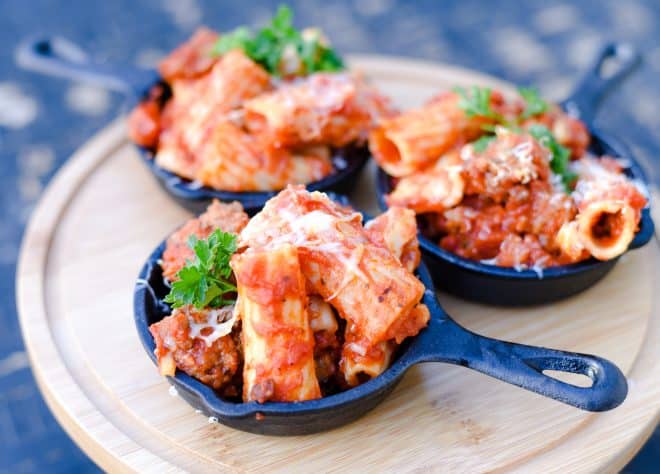 Italian Sausage Rigatoni and Simple Slow Cooker Chicken Parmesan