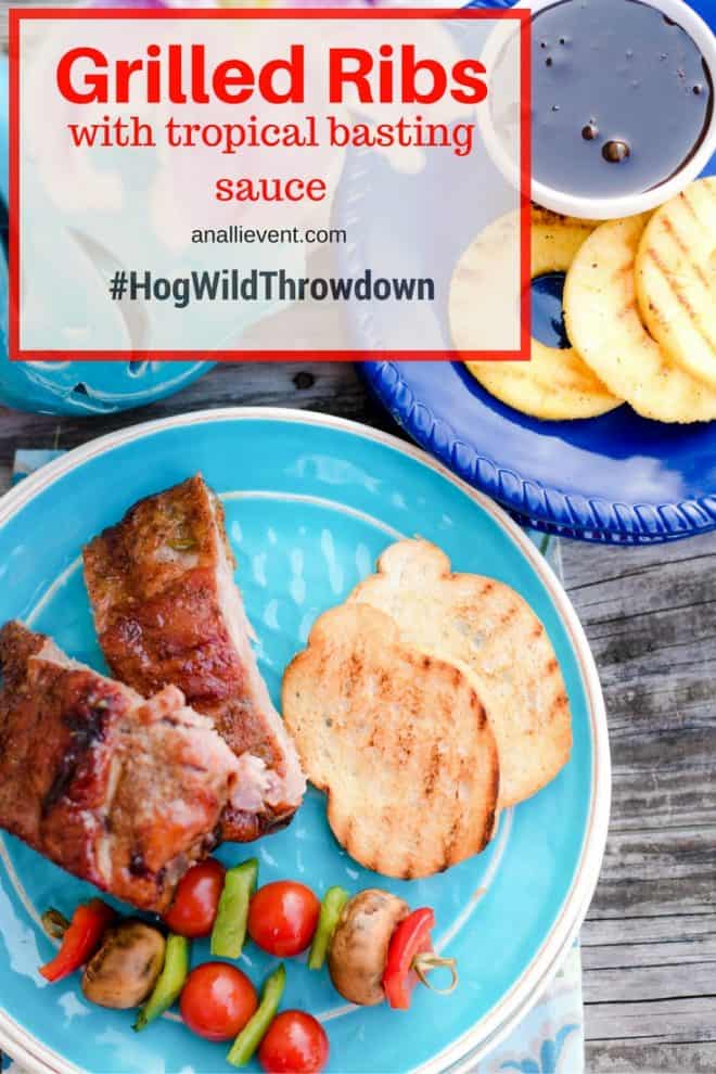 You'll think you've escaped to a tropical island when you taste my grilled ribs with tropical basting sauce. Come see how easy it is to grill ribs. #HogWildThrowdown #ad 