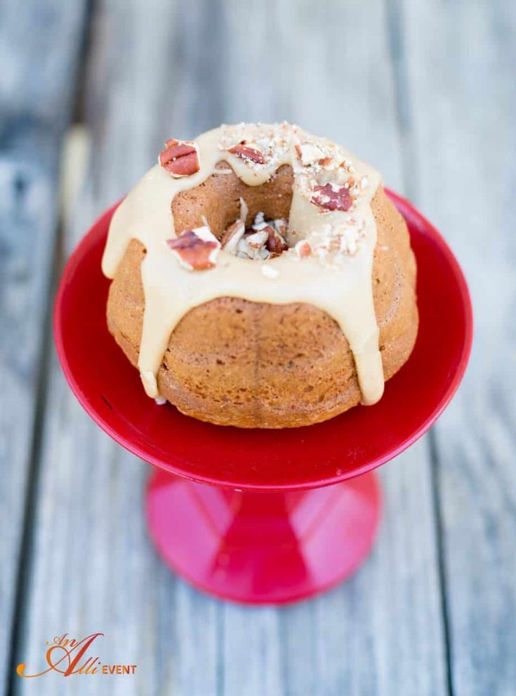 Apple Bundt Cake with Praline Frosting