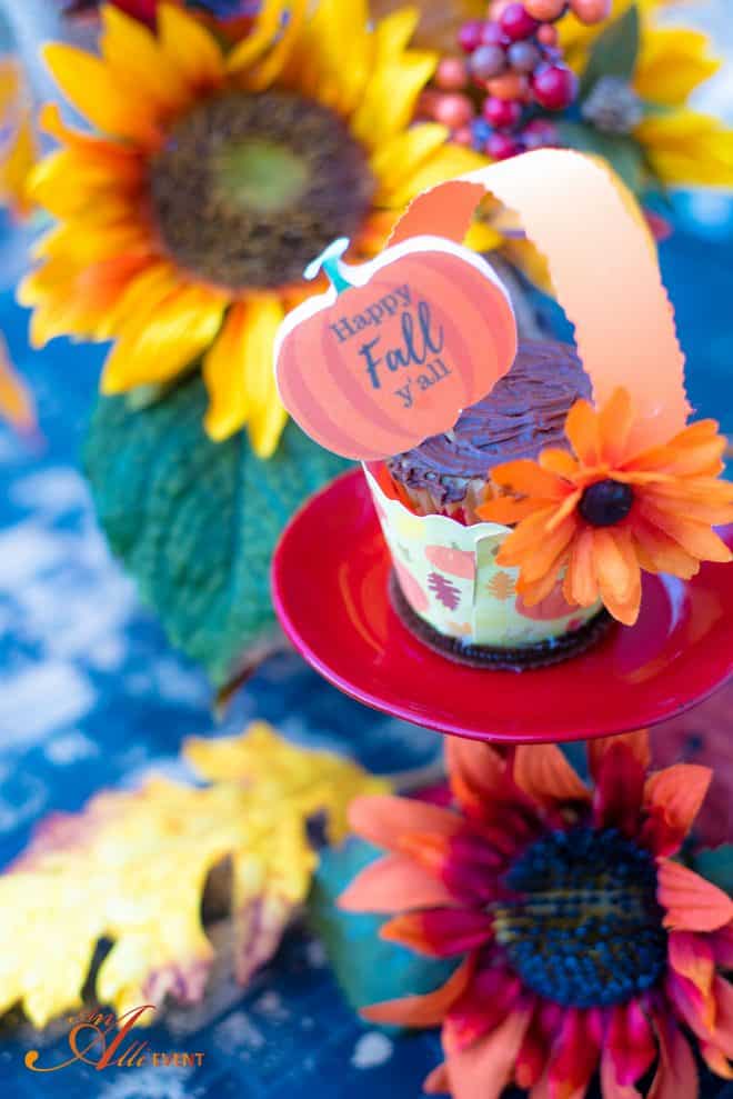 DIY Fall Cupcake Baskets