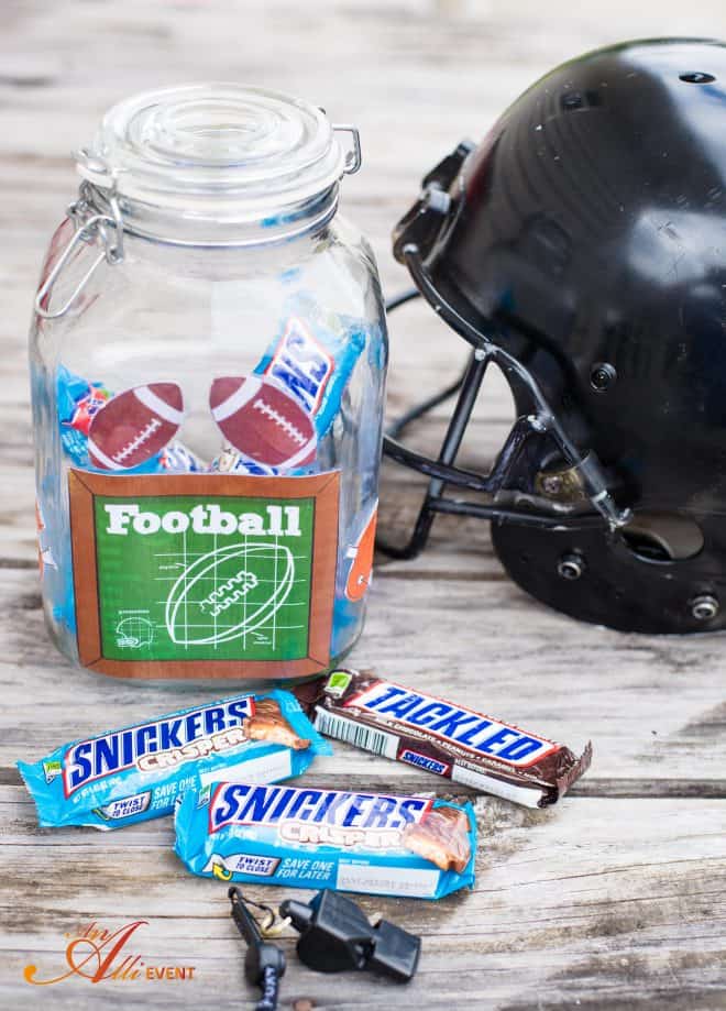 DIY Football Themed Candy Jar