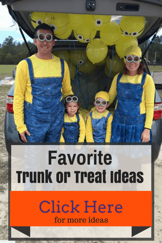 Are you looking for the best Trunk or Treat ideas? I've got all my favorites today on the blog. Click the photo for trunk or treat ideas or save for later. 