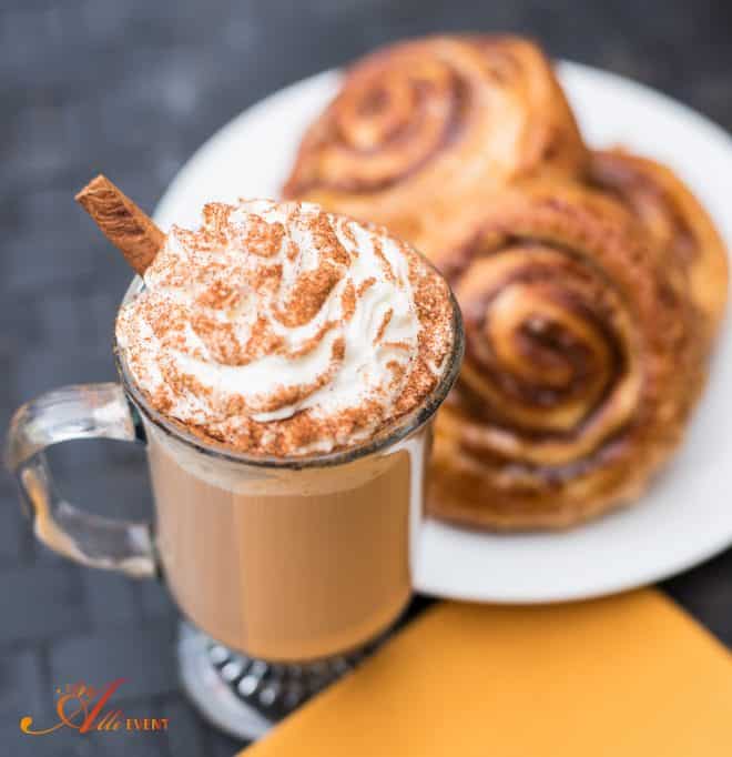 Salted Caramel Cinnamon Roll Latte