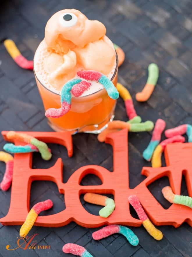 Spooky Orange Slush Punch