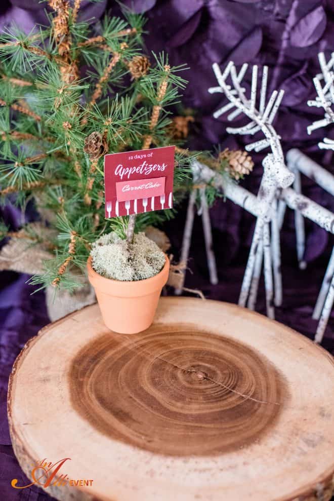 Cake Plate - Woodland Themed Holiday Party