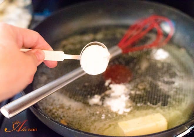 Add butter and flour - Turkey Tetrazzini