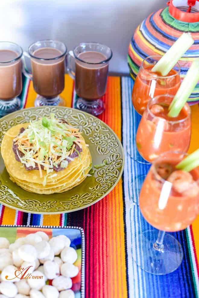 Mexican Fiesta - Tostadas, Chicken Enchiladas