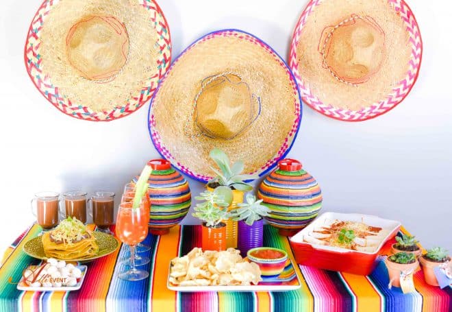 Mexican Fiesta Party Table - Chicken Enchiladas