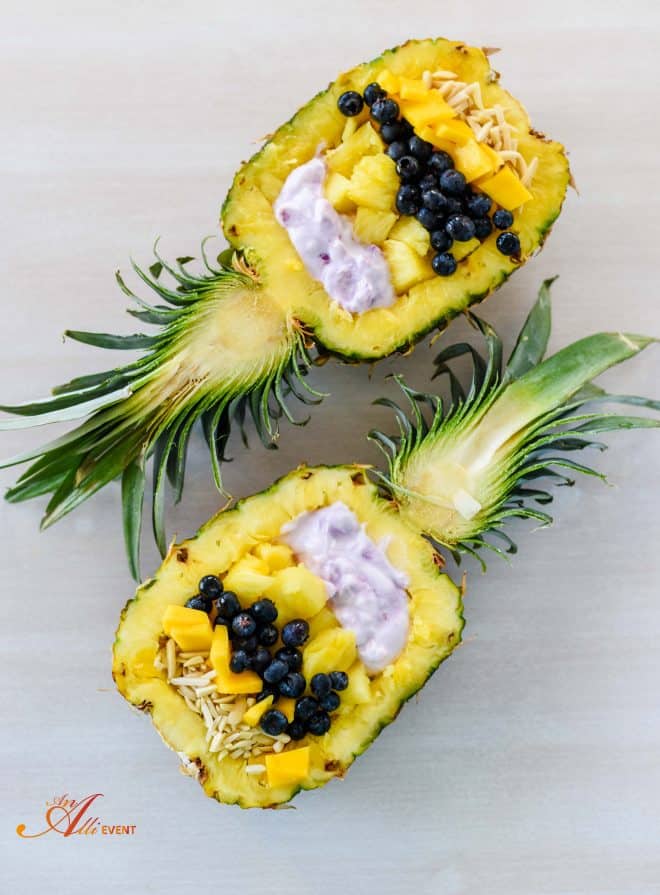 Pineapple Mango Bowl is easy to make and easy to eat.