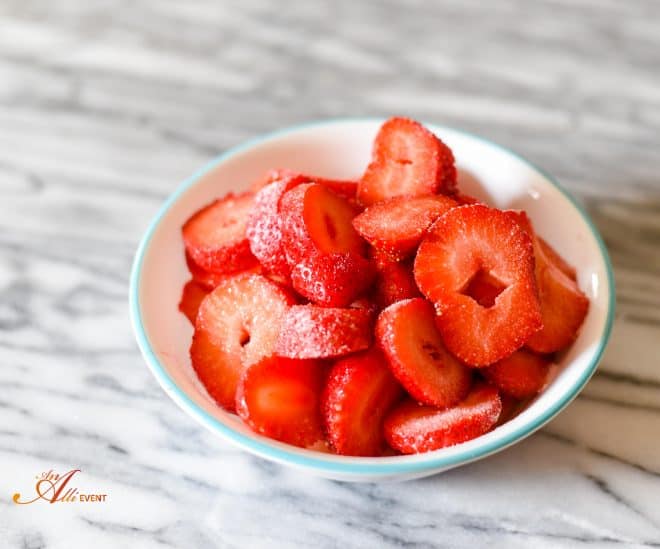 Bowl of Strawberries - Strawberry Shortcake Sandwiches
