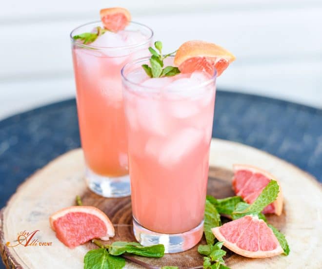 Faux Pink Champagne - Pink Grapefruit Mojito