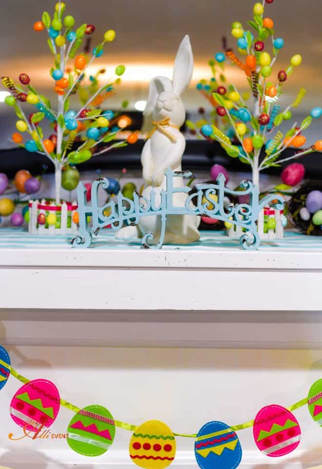 Whimsical Easter Mantel