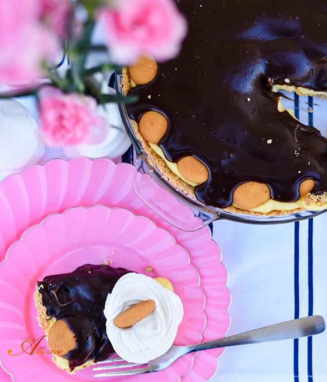 Chocolate Eclair Pie and Easy Spring Centerpiece