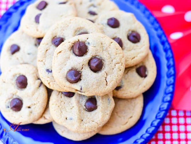 Red Velvet Heart Shaped Cookies plus Chocolate Chip Peanut Butter Cookies